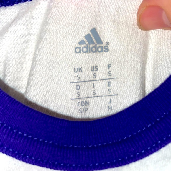 Girls Size S Adidas 3/4 Sleeved Softball Slogan T-Shirt - Picture 4 of 4